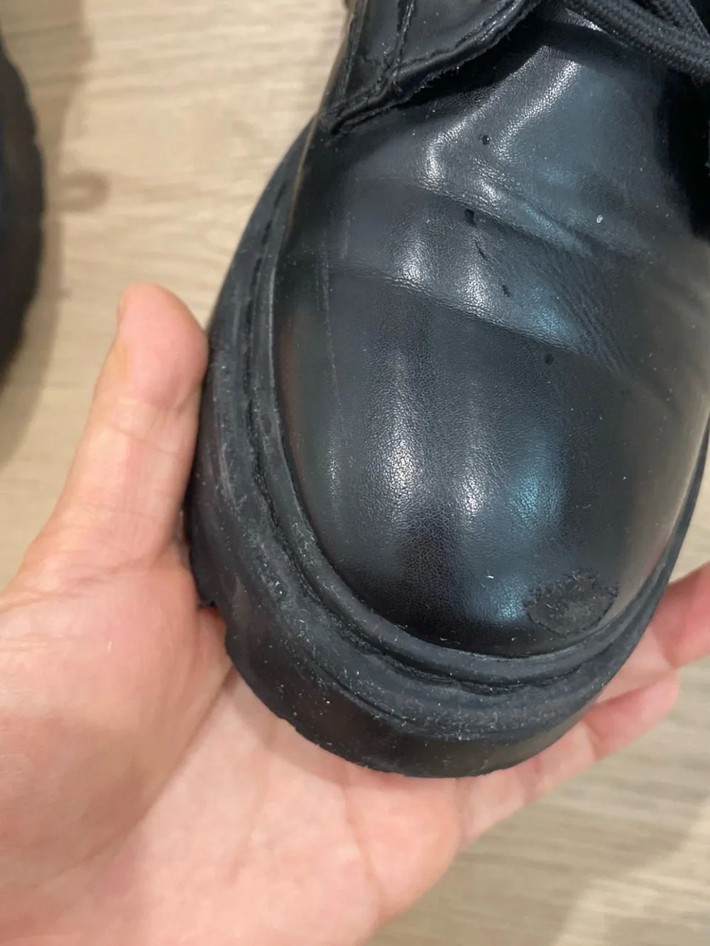 Steve Madden Black Lug Sole Combat Boots
